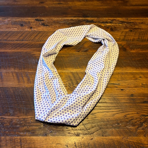 Lavender Polka Dot Silky Infinity Scarf - Picture 4 of 6